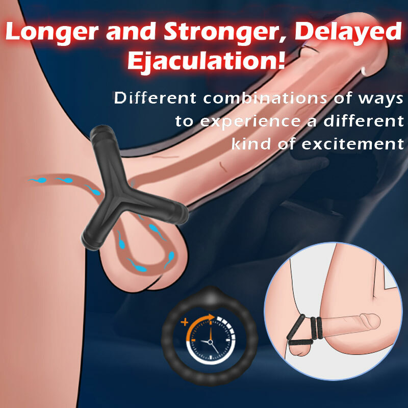 Penis-Cock-Ring-Sling-Cage Sleeve Ball Stretcher Male Enhancer Sex Toy For Men