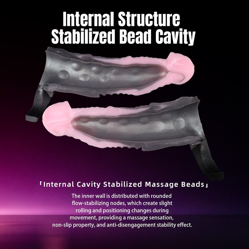 Male Textured Lifelike Silicone Penis Sleeve Extender Enlarger Soft Dildo Sheath gallery
