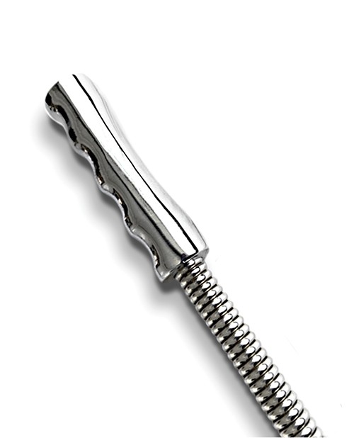 Riding Crop Heart Tip Weighted 2.75 Inch BDSM Spanking Nixie Silver gallery