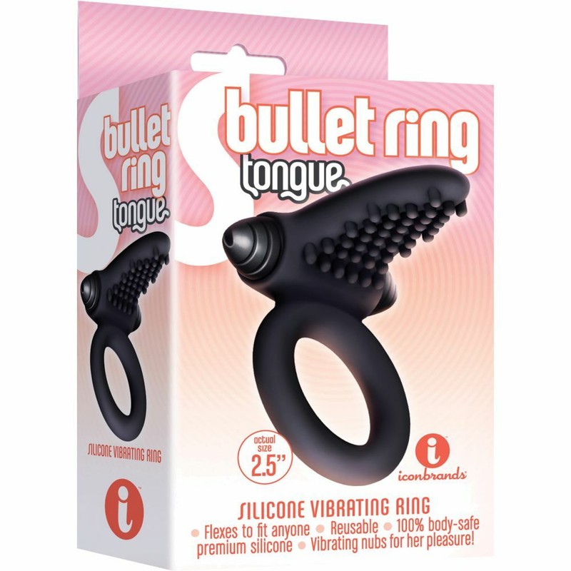 Silicone Vibrator Penis Cock Ring With Tongue Licking Clitoral Massager Sex Toys gallery