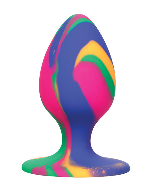 CalExotics CalExotics Cheeky Medium Tie Dye Plug Anal Plug Rainbow gallery