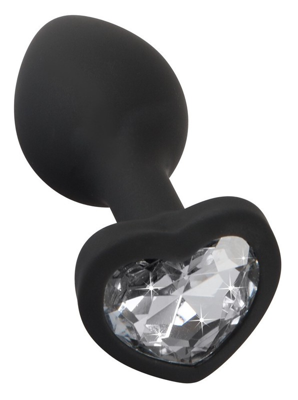 Silicone Butt Plug Black - Black Anal Plug with Gem - Schmuckstein Gem you2toys gallery