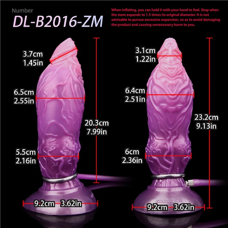 Fantasy Inflatable Dildo Pump Silicone Penis G-spot Massager Anal Plug Sex Toy gallery