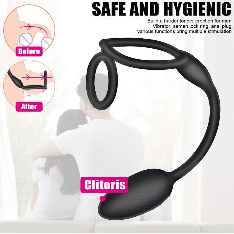 Electric Penis-Stretcher Enhancer-Ball-Scrotum-Ring-Delay Ejaculation for Male gallery