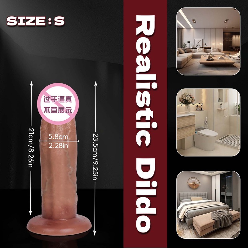 Huge Flesh Skin Feel Realistic Penis Glans Dildo Silicone Masturbators Sex Toys