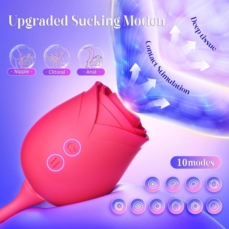 Retractable Vibrator massager with clit sucking egg adult toy for women & men gallery