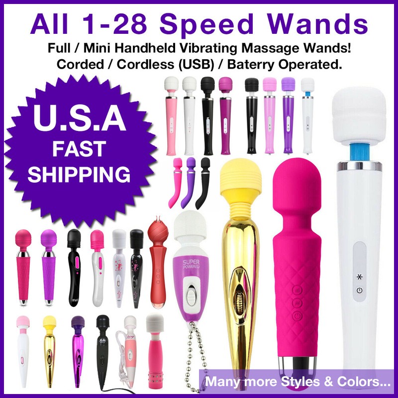 Handheld Massager Wand Vibrating Massage Magic (1 – 28 Speed, Full / Mini Sizes)