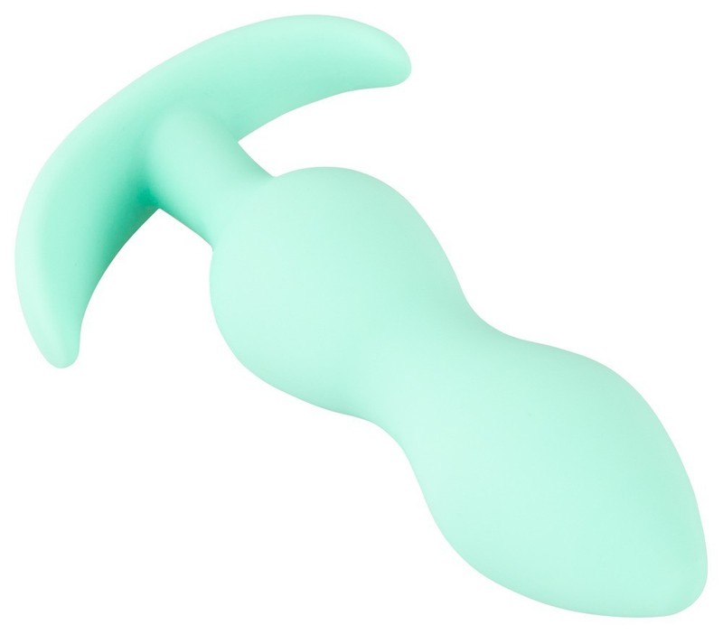 Mini Flexible Silicone Anal Plug Safe Base Beginner Green