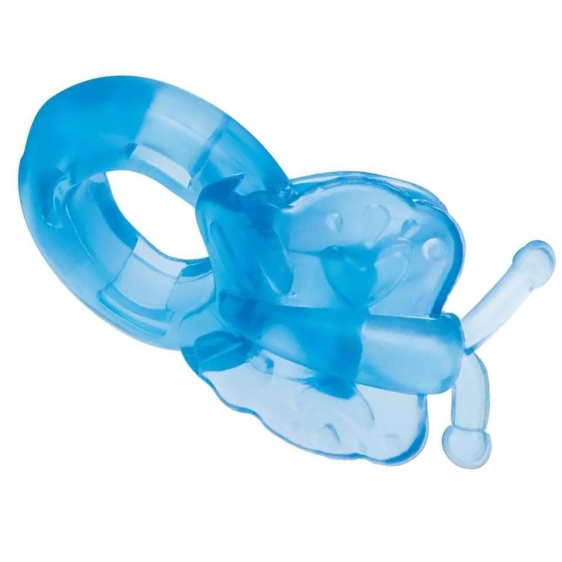 Rechargeable Bullet Butterfly Duo Cock Ring Multi-Speed Penis Sex Vibrator gallery