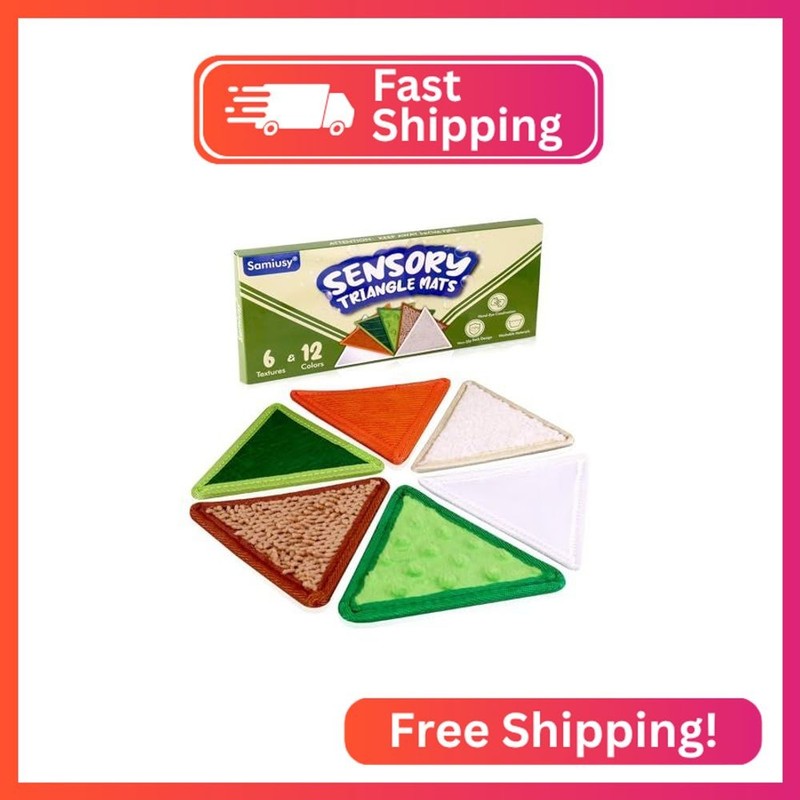 Samiusy Tactile Sensory Toys for Babies 6+ Months & Toddlers 1-3 Years | 6-Textu