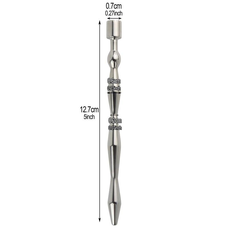 Male Stainless Steel Penis Urethral Plug Beads Dilator Sounding Stretcher Rod US