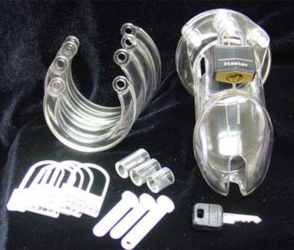 Male Chastity Device Kit - Adult BDSM Bondage Restraint Locking Fetish Sex Toy