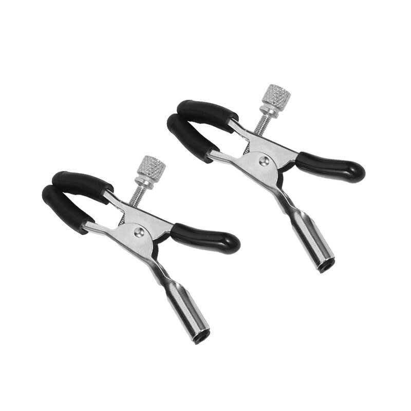 Electric Shocking Control Nipple Clips with Wire E-STIM Accessory Host Set gallery
