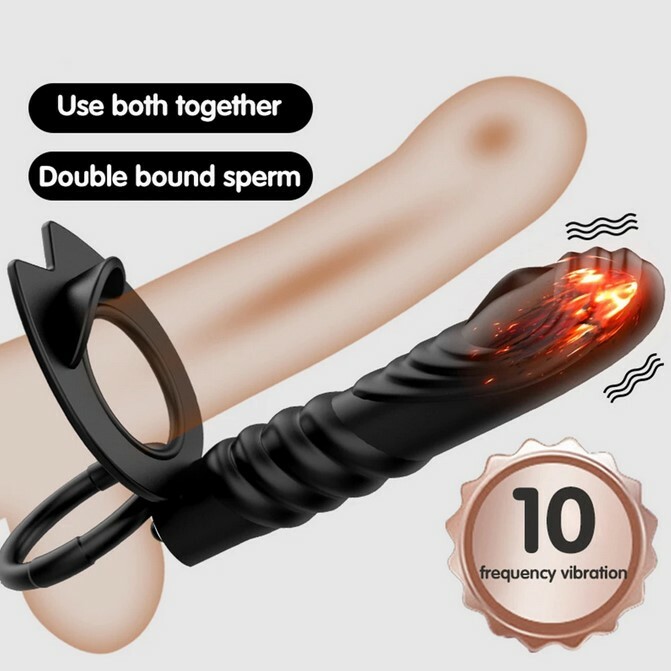 Penis Cock Ring Vibrator Adjustable G-spot Dildo Massager Sex Toys For Women Men gallery