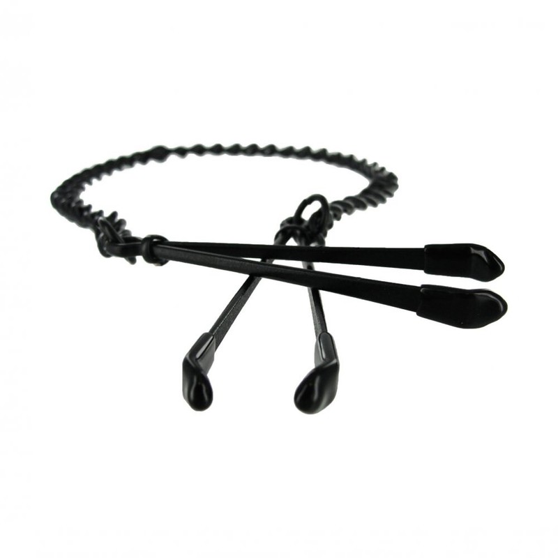 Reign Noir Black Nipple Tweezer Clamps ADJUSTABLE Pressure MASTER SERIES Bondage gallery