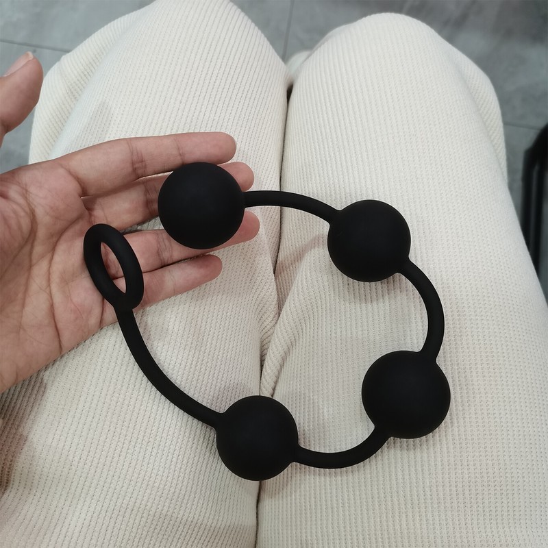 S/M/L Size Silicone Ball Anal Plug Beads Butt Plug with Pull Ring for Women Men gallery