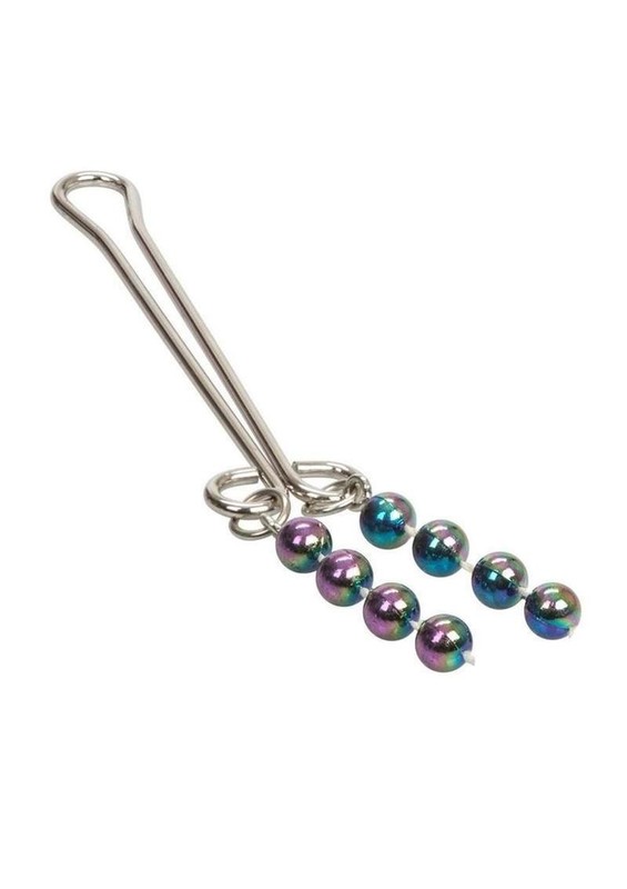 Intimate Play Non-Piercing Beaded Clitoral Jewelry - Silver gallery