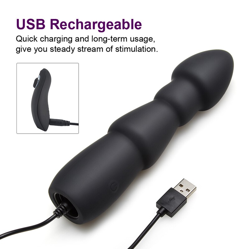Vibrating Anal Beads Butt Plug Vibrator Dildo Prostate Massager Couple Sex Toys gallery