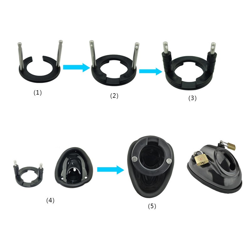 Male Bondage Silicone Bowl Chastity Cage Fully Lockable Restraint Devices BDSM gallery