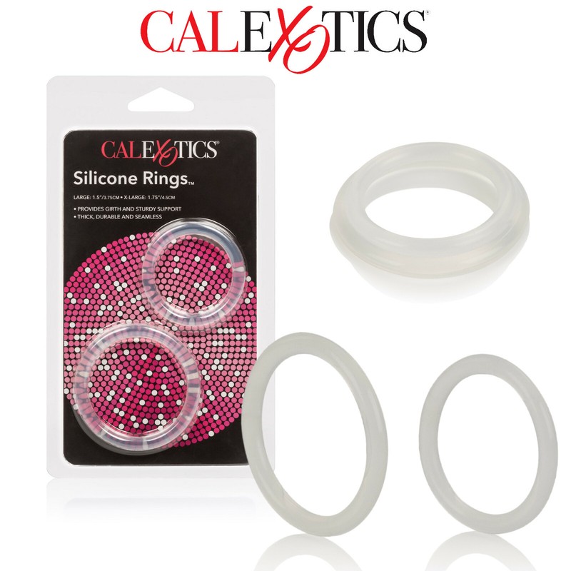CalExotics Silicone Rings Large Penis XL Cockring Phallic Penis Ring Set 2 Toys