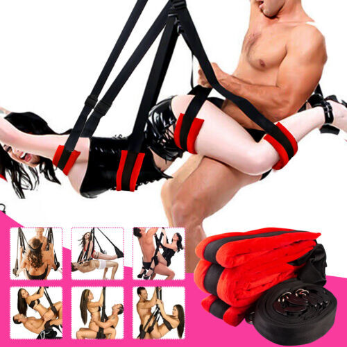 Sex Swing with Seat Sexy Slave Love Slings Bondage Restraint BDSM Game Couple gallery