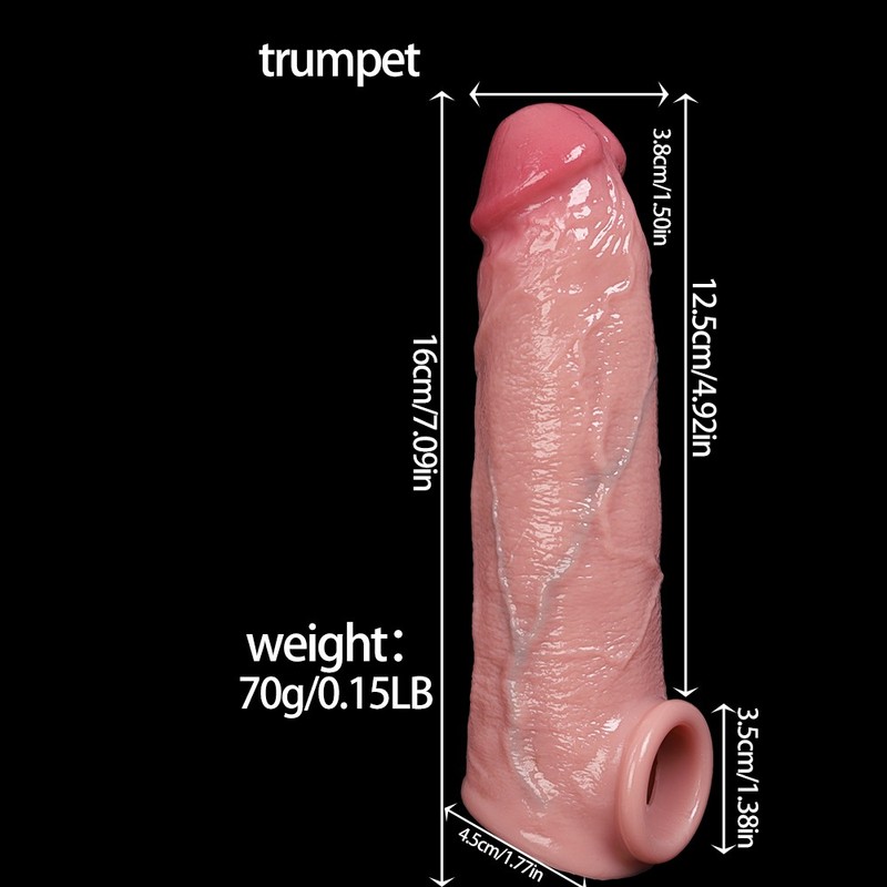 Penis Ring Enlargement Sleeve For Cock Dildo Sex Toys for Men Extender Silicone
