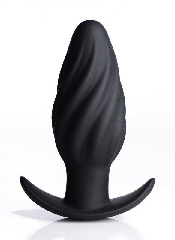 Kinetic Thumping 7X Swirled Anal butt plug with remote-control 3 Speeds Silicone gallery