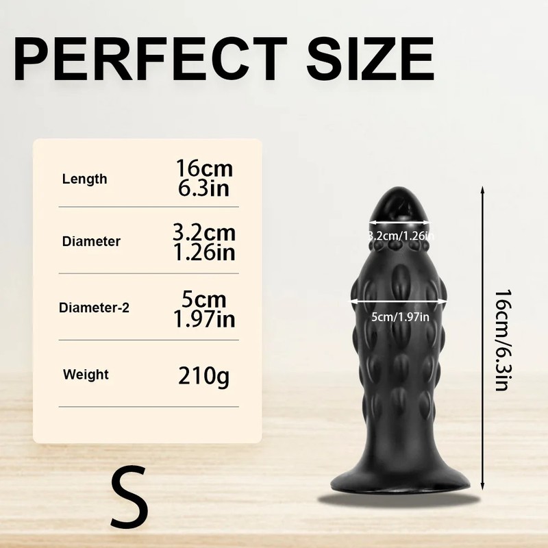 3 Size Pleasure-Shaped Anal Plug Anal Dilator Anal Butt Plug Masturbator Sex Toy
