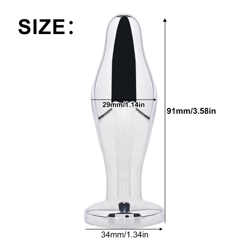 Metal Anal But Plug Vibrating Buttplug G-spot Massager Sex Toys for Men Women gallery