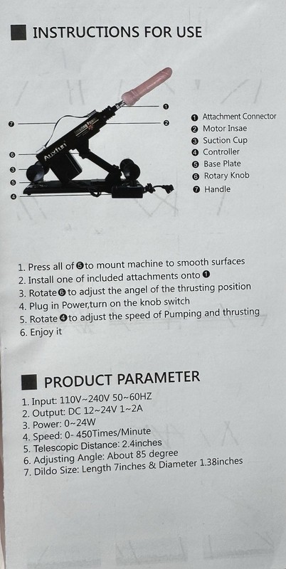 Sex Machine Dildo Machine with Realistic Dildo 3XLR. Brand New!All Dildos Sealed gallery