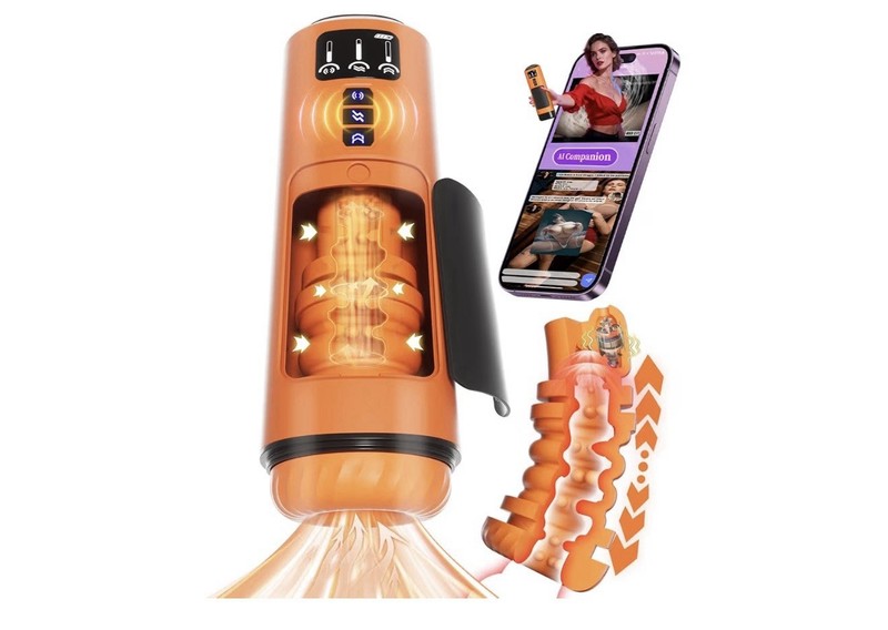 App Controlled Male Masturbator w/ Suction & Thrust 7 Modes New