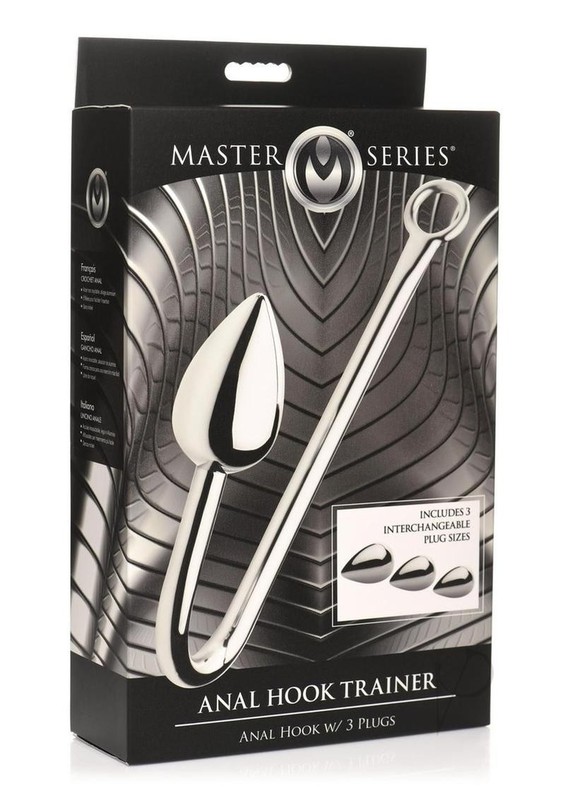 Master Series Anal Hook Trainer with 3 Plugs – Stainless Steel