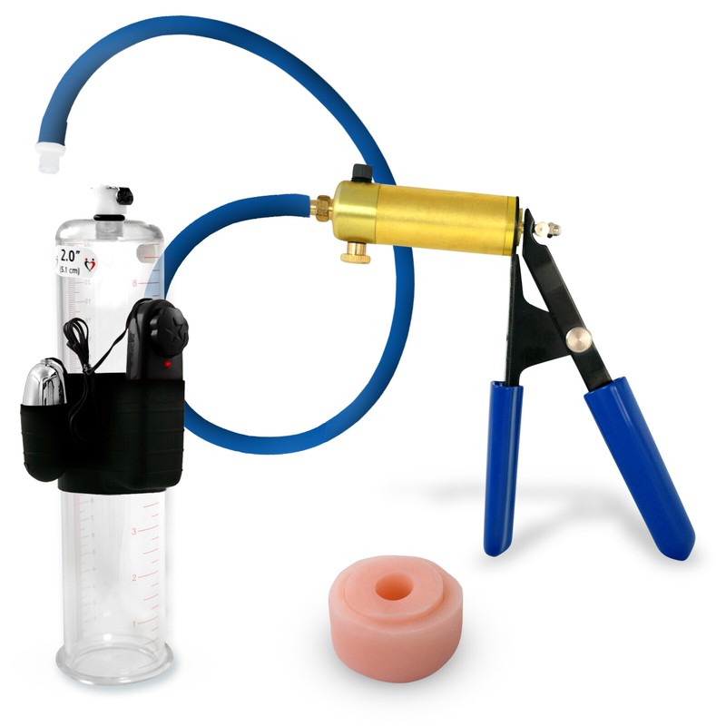 Vibrating Penis Pump LeLuv ULTIMA Premium Hose 9 Inch Length | Realistic Donut
