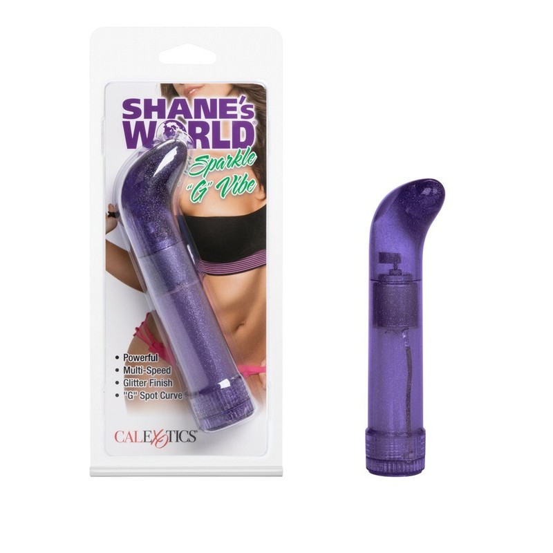 Cal Exotics Shane's World Sparkle "G" Vibe Purple - Mini G-Spot Vibrator