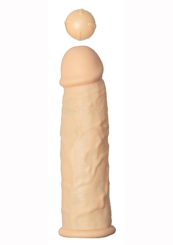 The Great Extender 1St Silicone Vibrating Penis Cock Sleeve Realistic Vanilla