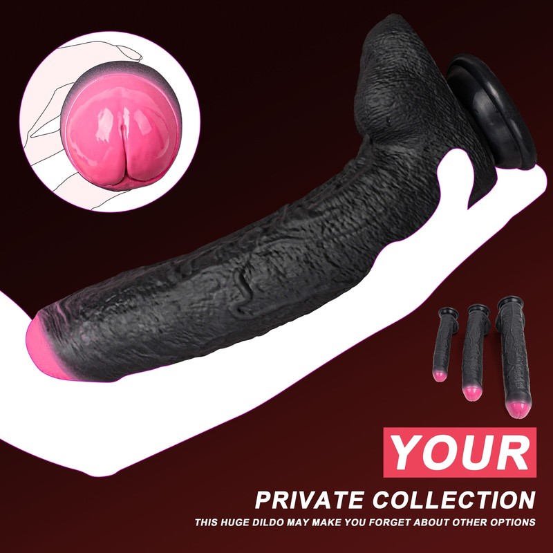 3 Sizes Silicone Realistic Black Dildo Vagina Anal Massager Women Men Sex Toys gallery