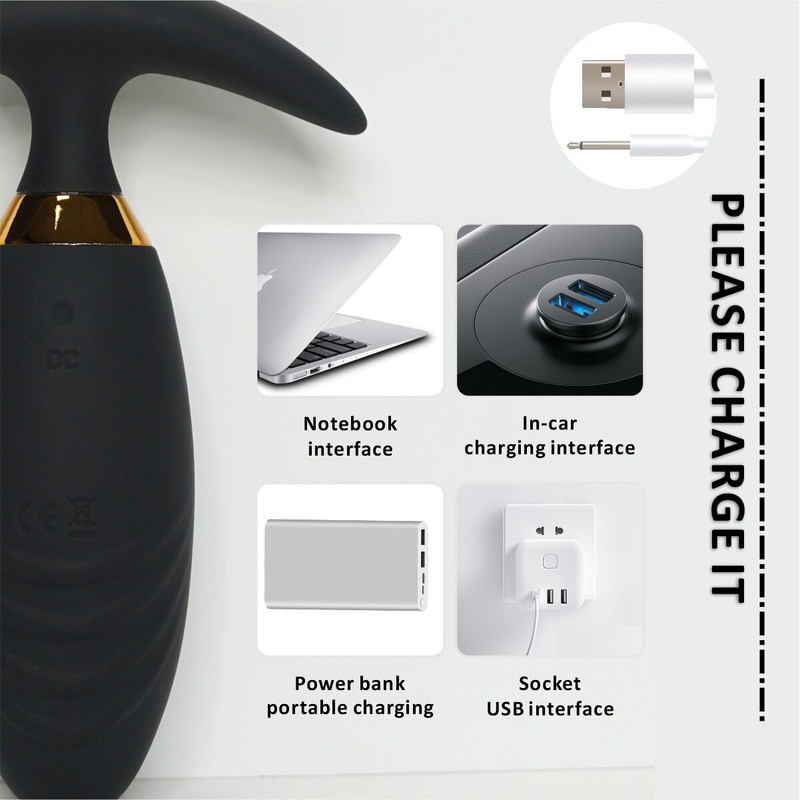 Beginner Silicone Vibrating Butt Plug Tickler Small Starter Anal Vibe Sex Toy US gallery