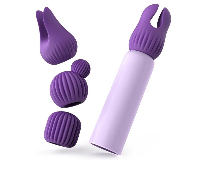 Tracy&rsquo;s Dog Bullet Vibrator Kit, Adult Sex Toys with 4 Silicone Attachments