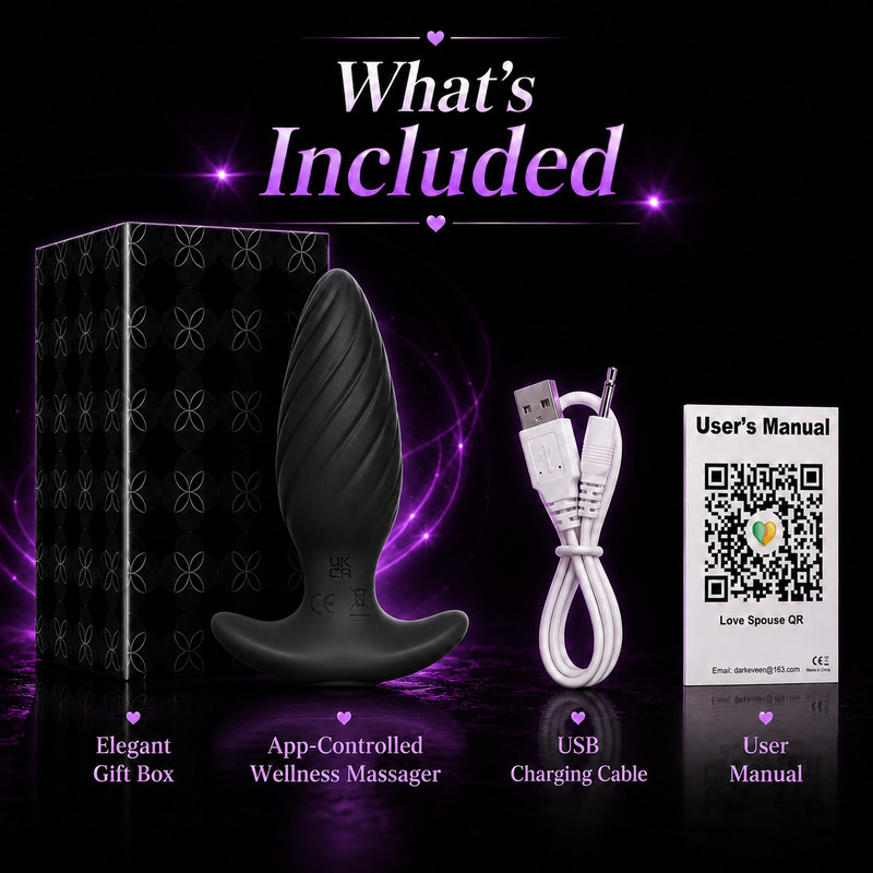 App Controlled Anal Plug Vibrator 9 Modes USB Rechargeable Waterproof Black gallery