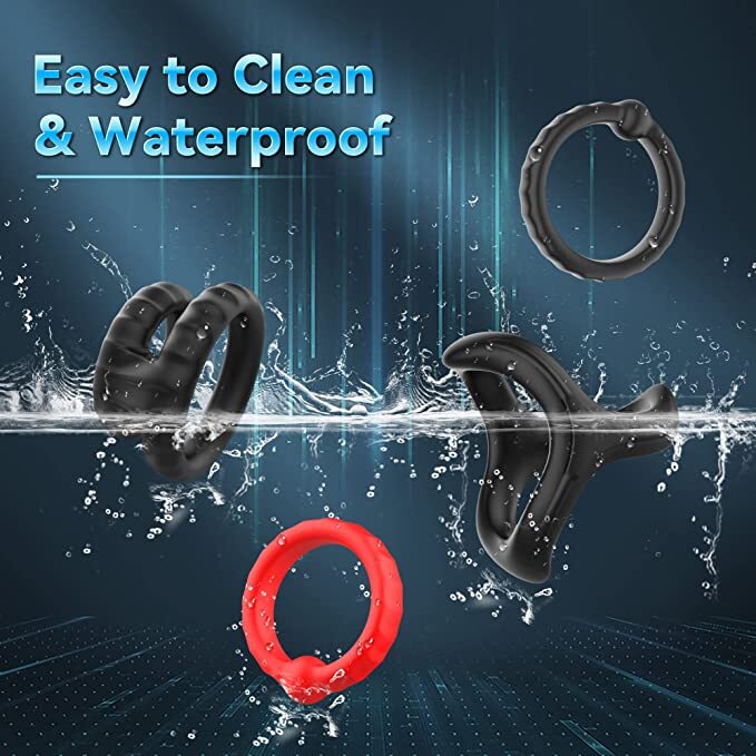 12PCS Cockring Set Silicone Erection Penis Ball Rings Adjustable Sex Toy For Men gallery