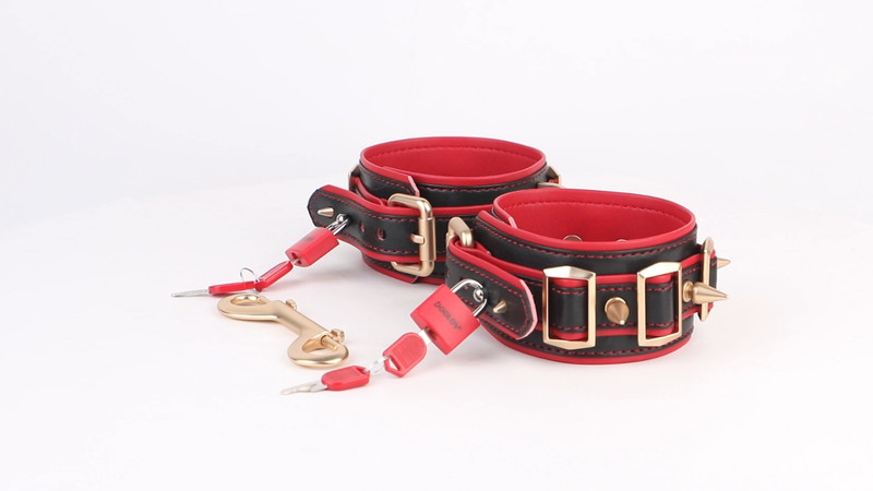 Bondage Foot Restraint Strap Anklecuffs Adjustable Leather Ankle Straps Belt gallery