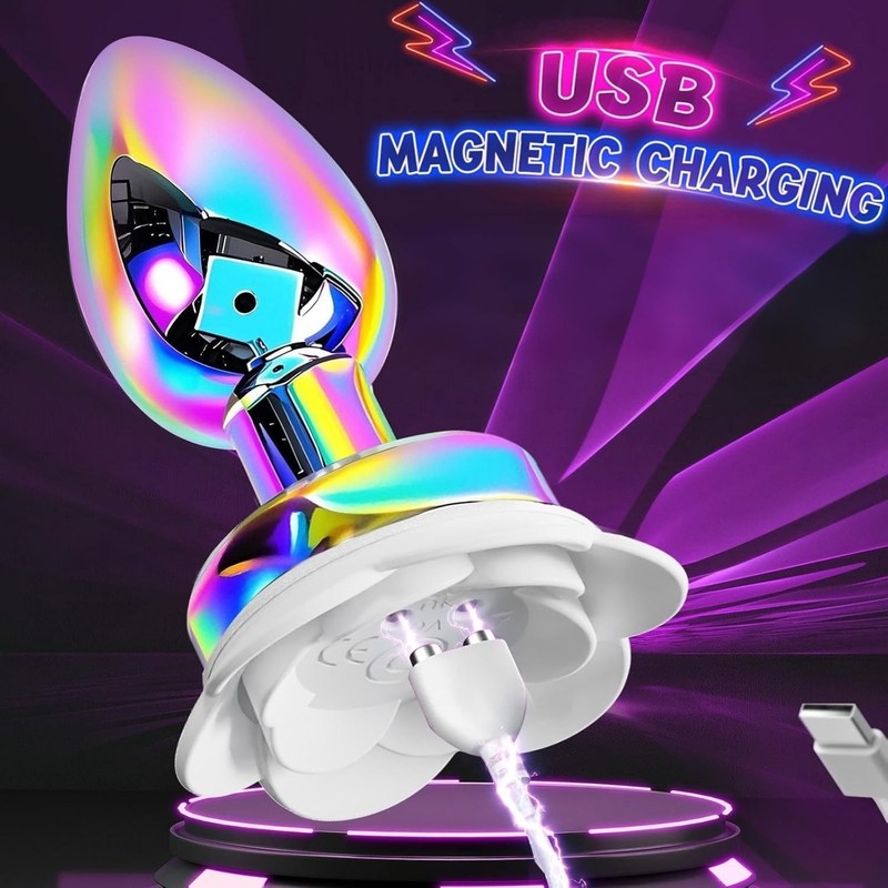 Colorful Metal Anal Plug Vibrato Butt Plug Prostate Massager Adult Sex Toys gallery