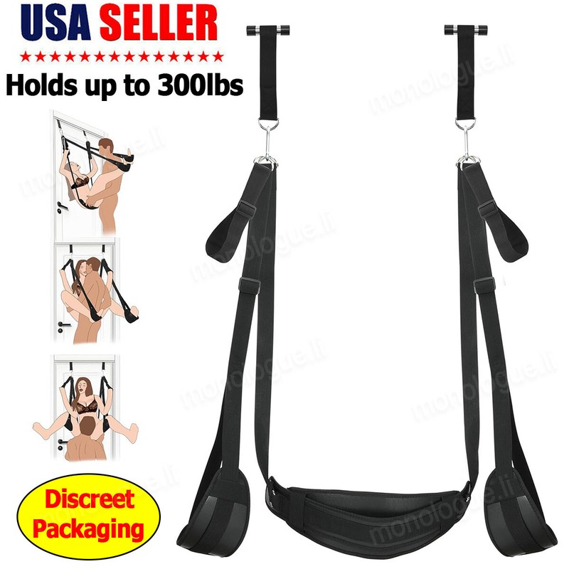 BDSM Door Sex Toys Swing Bondage Slave Leather Soft Plush Sex Slings with Straps