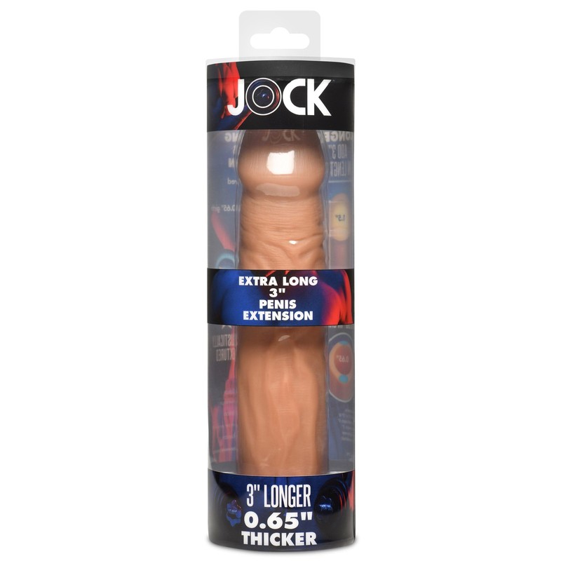 Jock Extra Long 3" Penis Extension Sleeve for Men & Couples. Gain Size in gallery