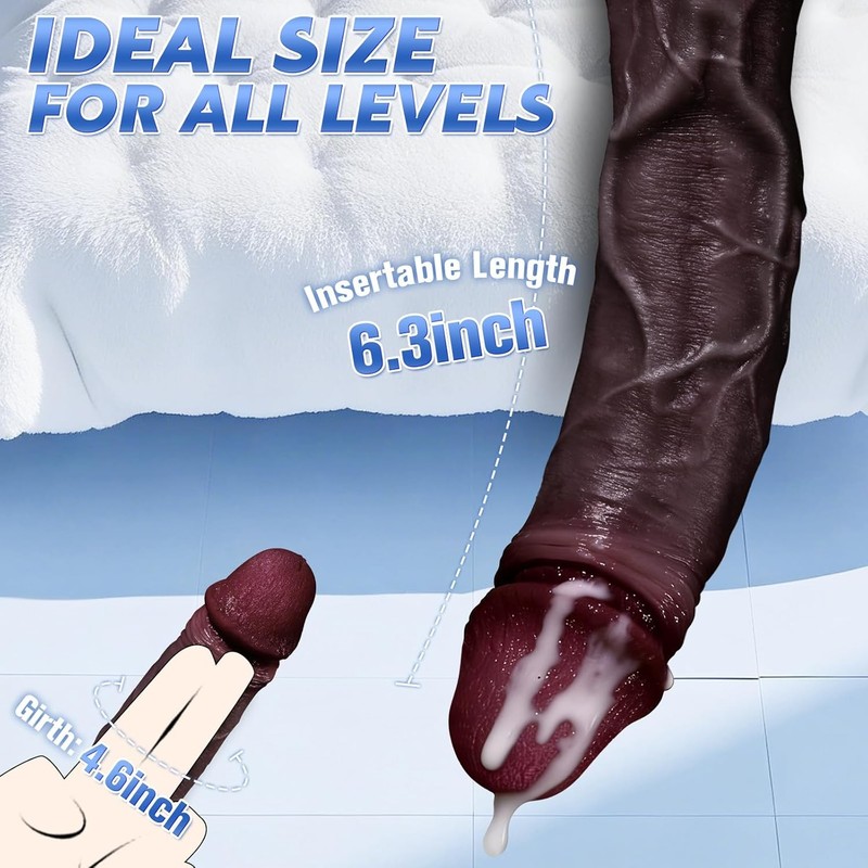 Realistic Black Dildo Sex Toy, Soft Body-Safe Silicone 6.3 Inch Lifelike Skin G gallery