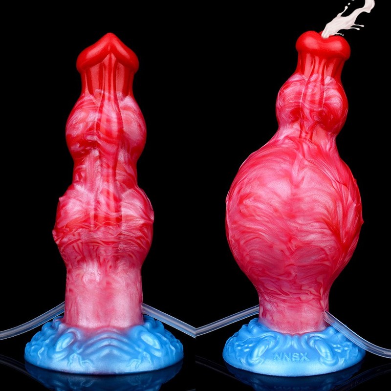 Realistic Squirting Inflatable Knot Dildo Fantasy Dildo G-Spot Cumming Cock USA gallery