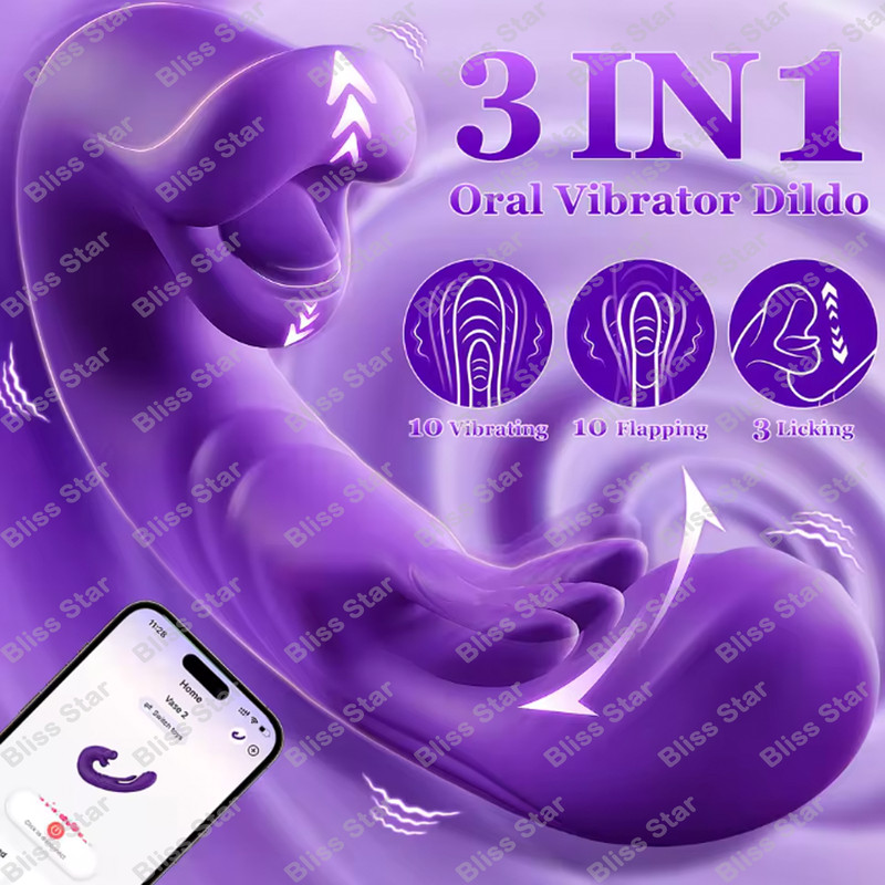 Rabbit Tapping Vibrator Flapping G-Spot Dildo Anus Massager Sex Toys for Women