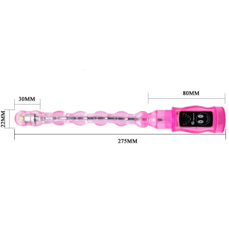 Dance Distortion - Flexible Anal Stimulator with Ball Design - Pink gallery