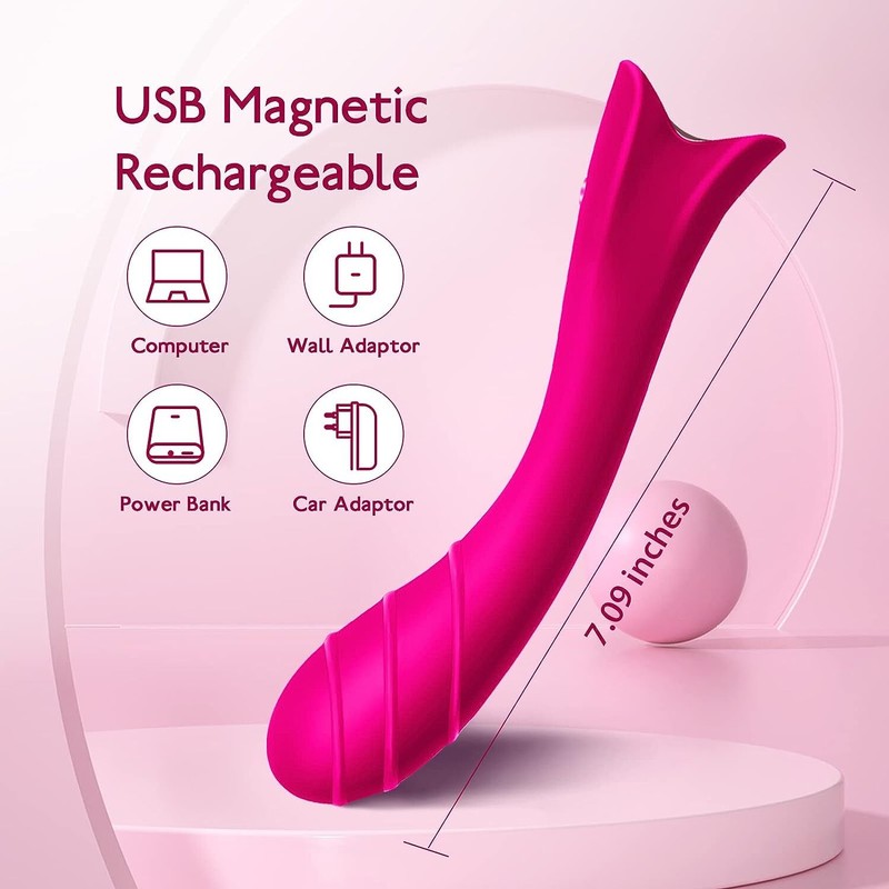 G Spot Vibrator Dildo Stimulator for Women with 9 Vibration Modes Toy (Rose Red) gallery