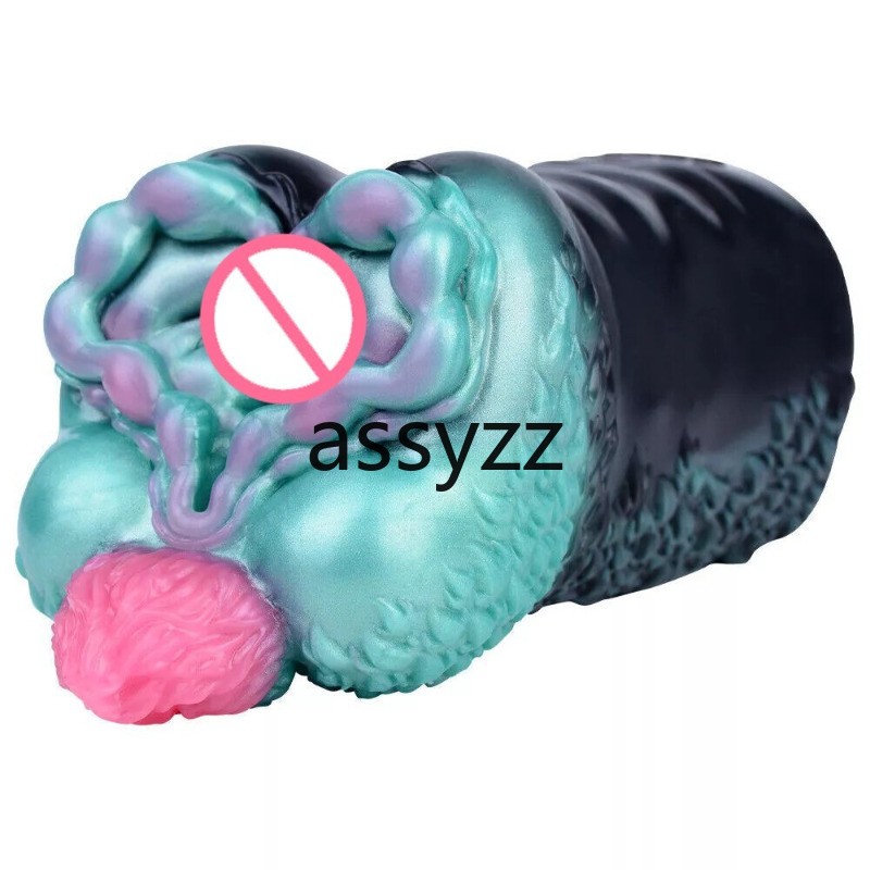 New Alien Male Silicone Soft Aircraft Cup Realistic Vaginal Pussy Masturbation